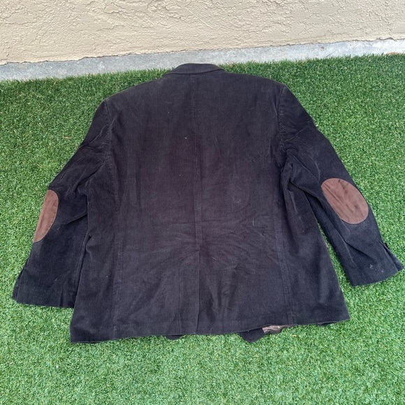 VTG 90’s Ralph Lauren Dark Brown Corduroy Blazer - Picture 3 of 5
